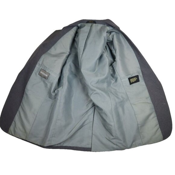 VINTAGE MEN'S GRAY SPORT COAT BLAZER SUIT JACKET - HAGGAR - SIZE 40S - Picture 6 of 15